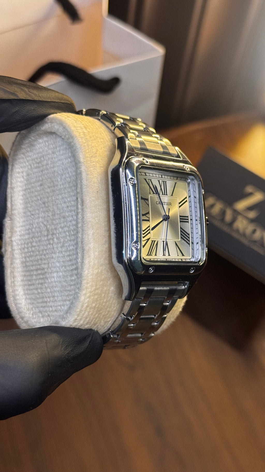 Cartier Santos Silver Watch