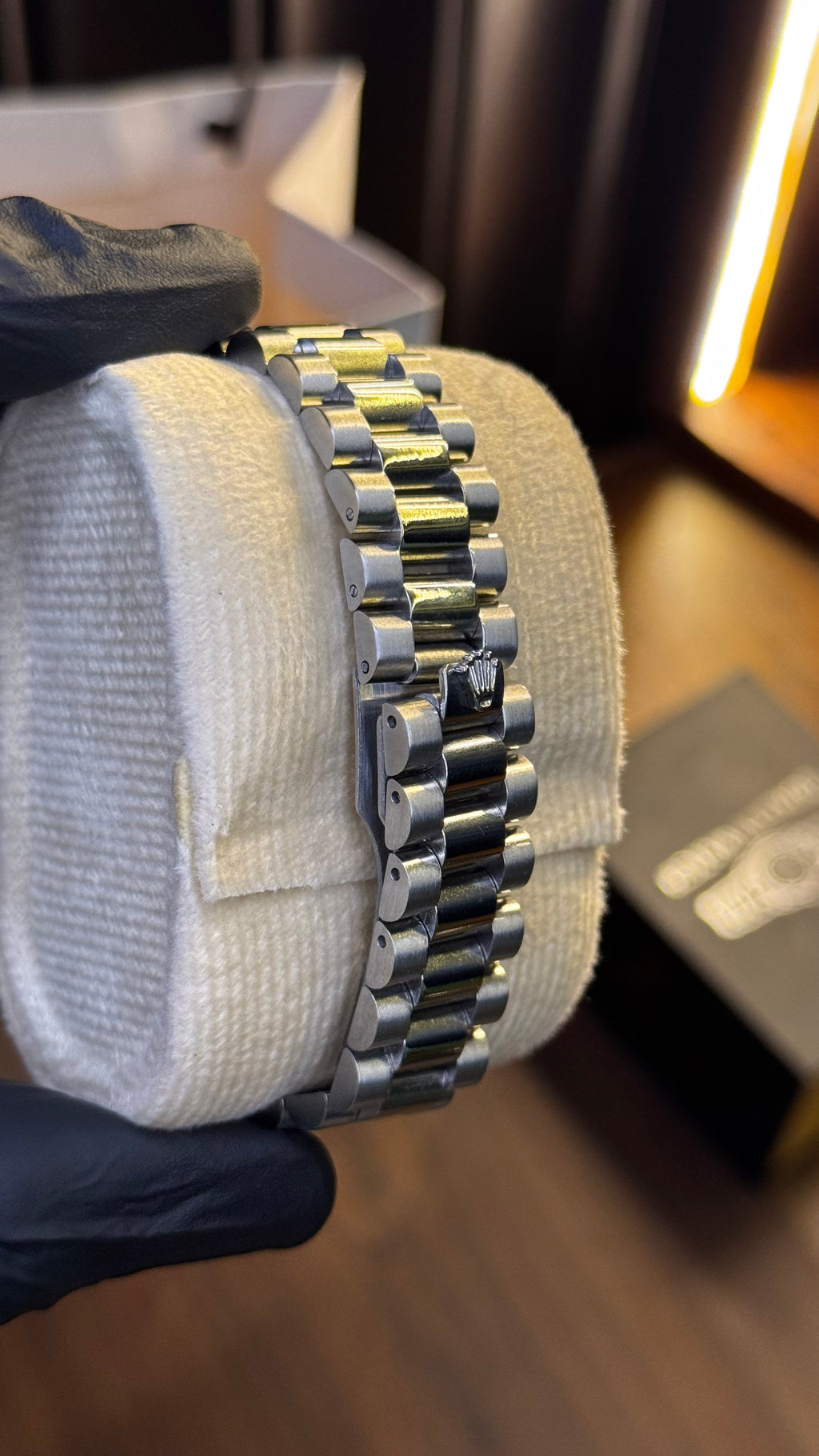 Rolex Oyster Jubilee Chain Watch — Dark Blue Dial
