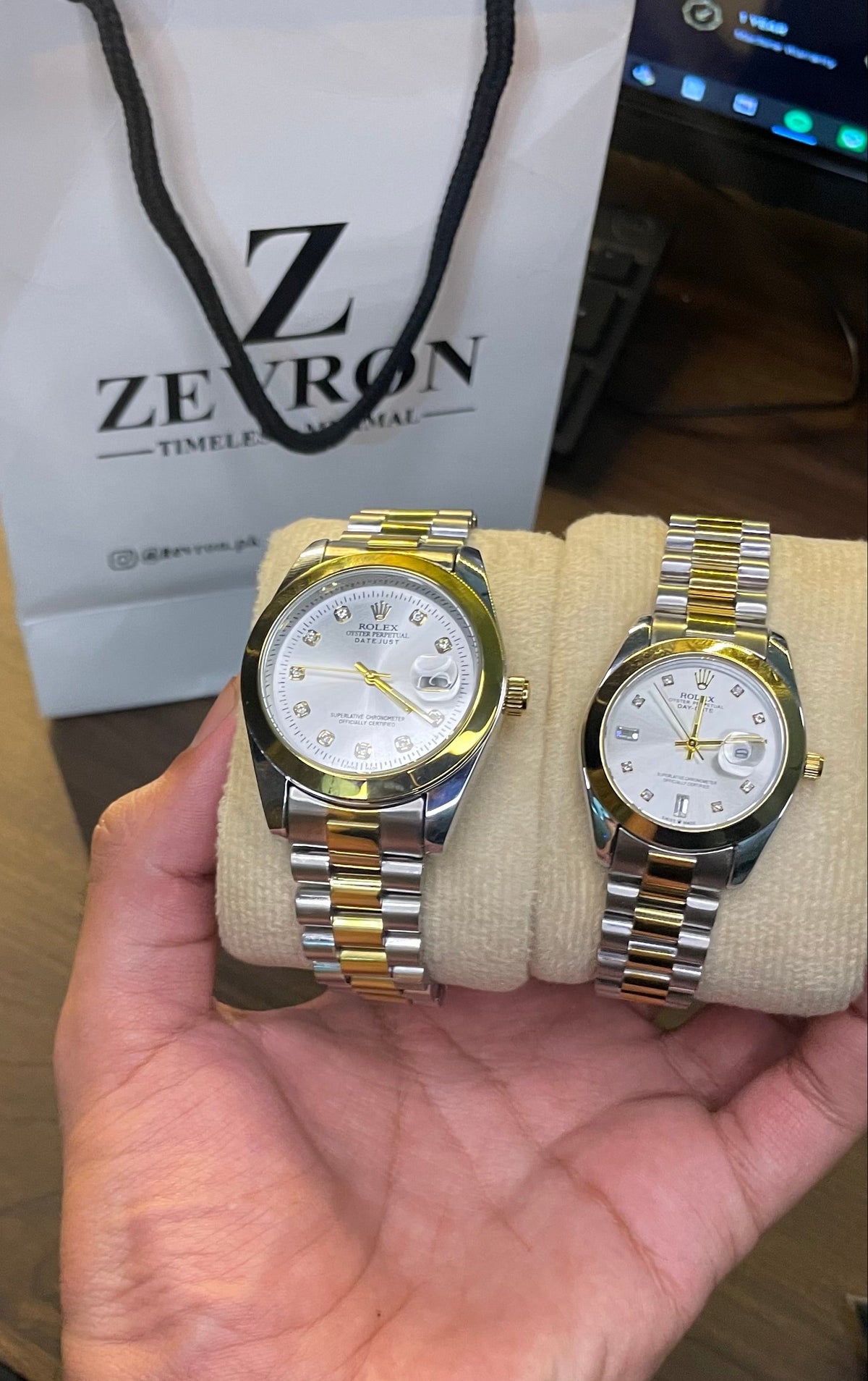 Rolex Ladies & Gents Couple Watch Set