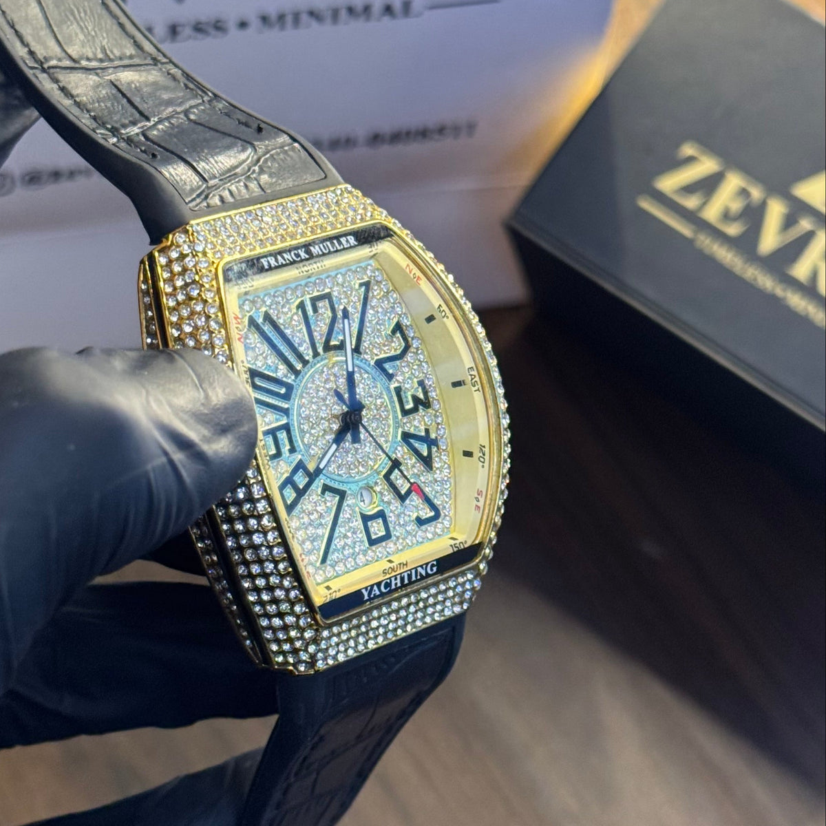 Fm Gold Stone Watch