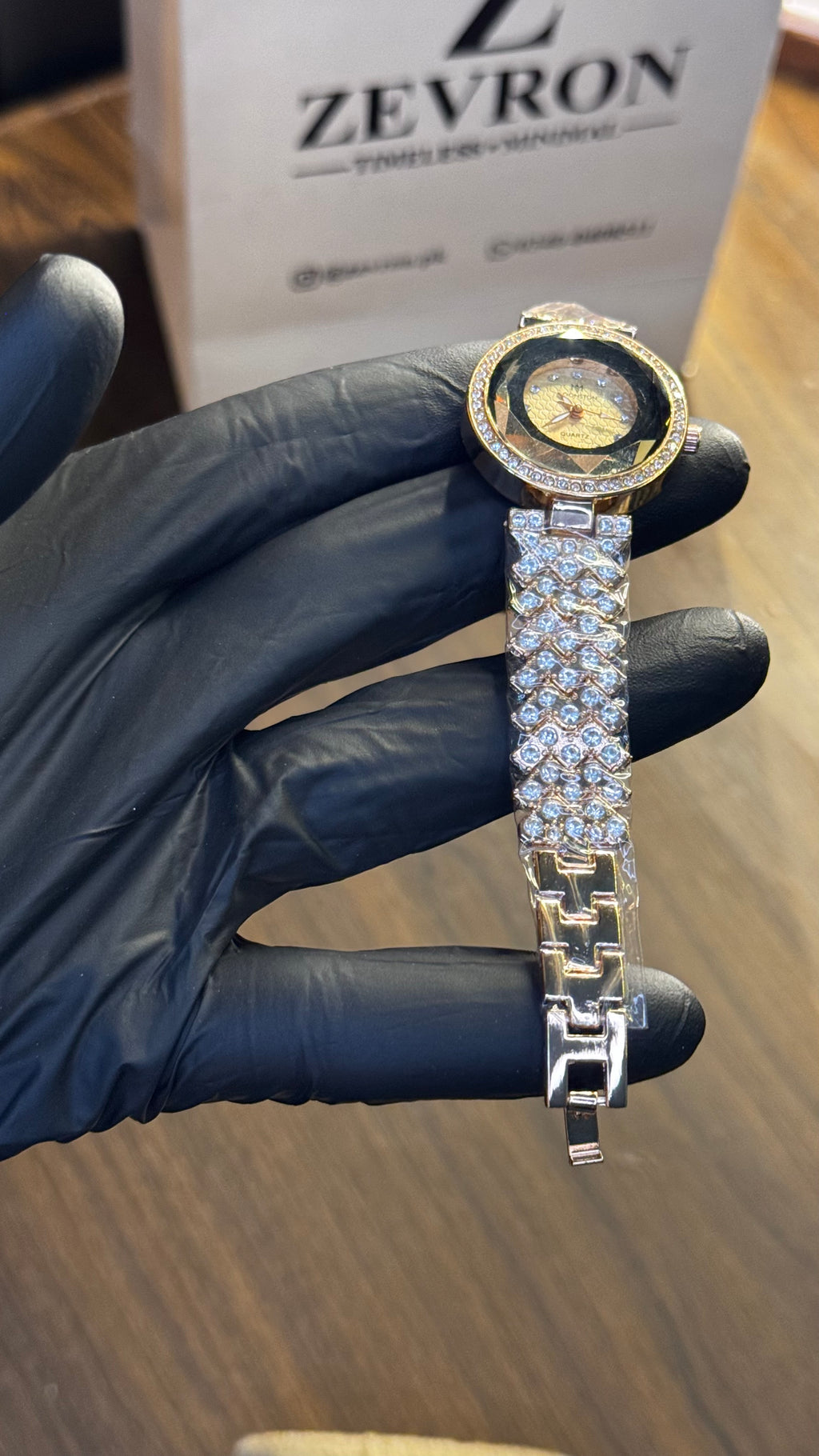 Rose Gold Blue Dial Watch