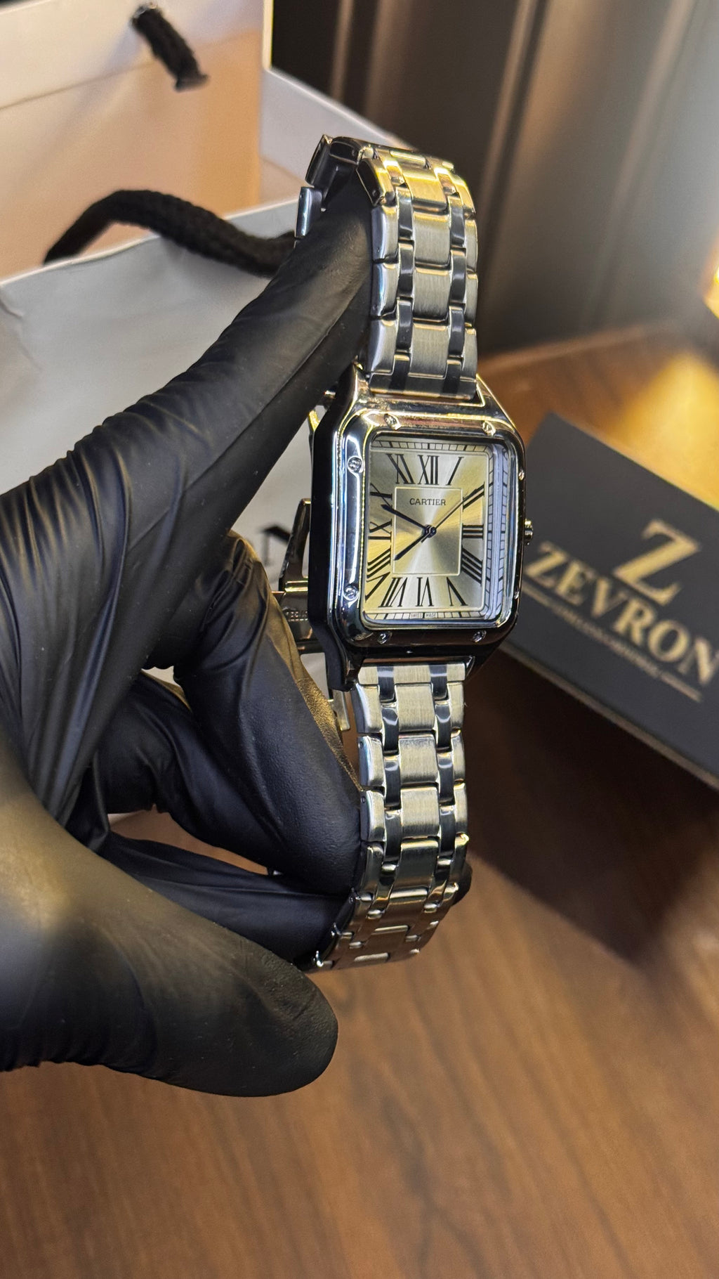 Cartier Santos Silver Watch