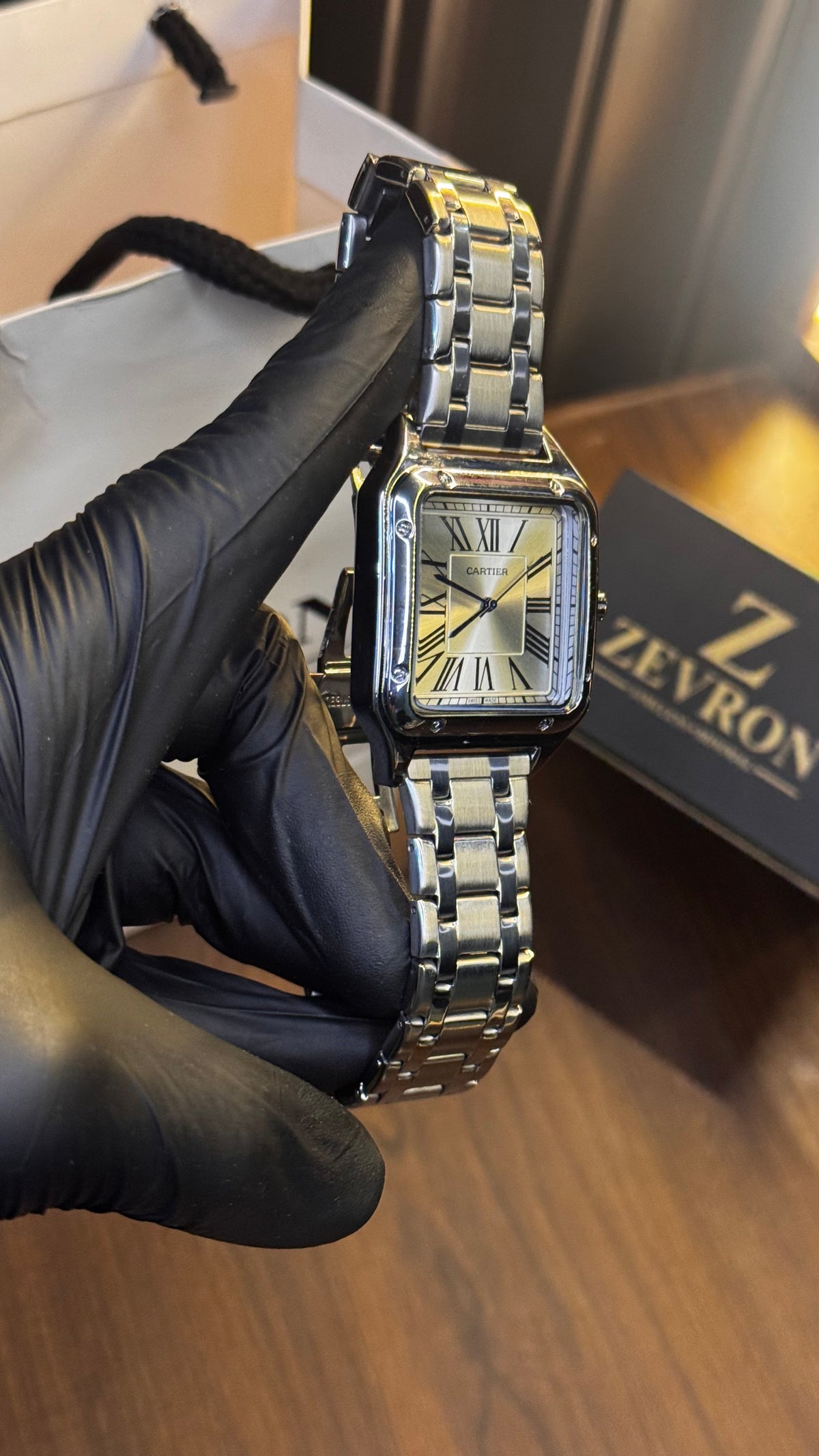 Cartier Santos Silver Watch