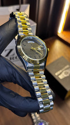 Rolex Day-Date Arabic Numeral Watch — Smoke Grey Dial