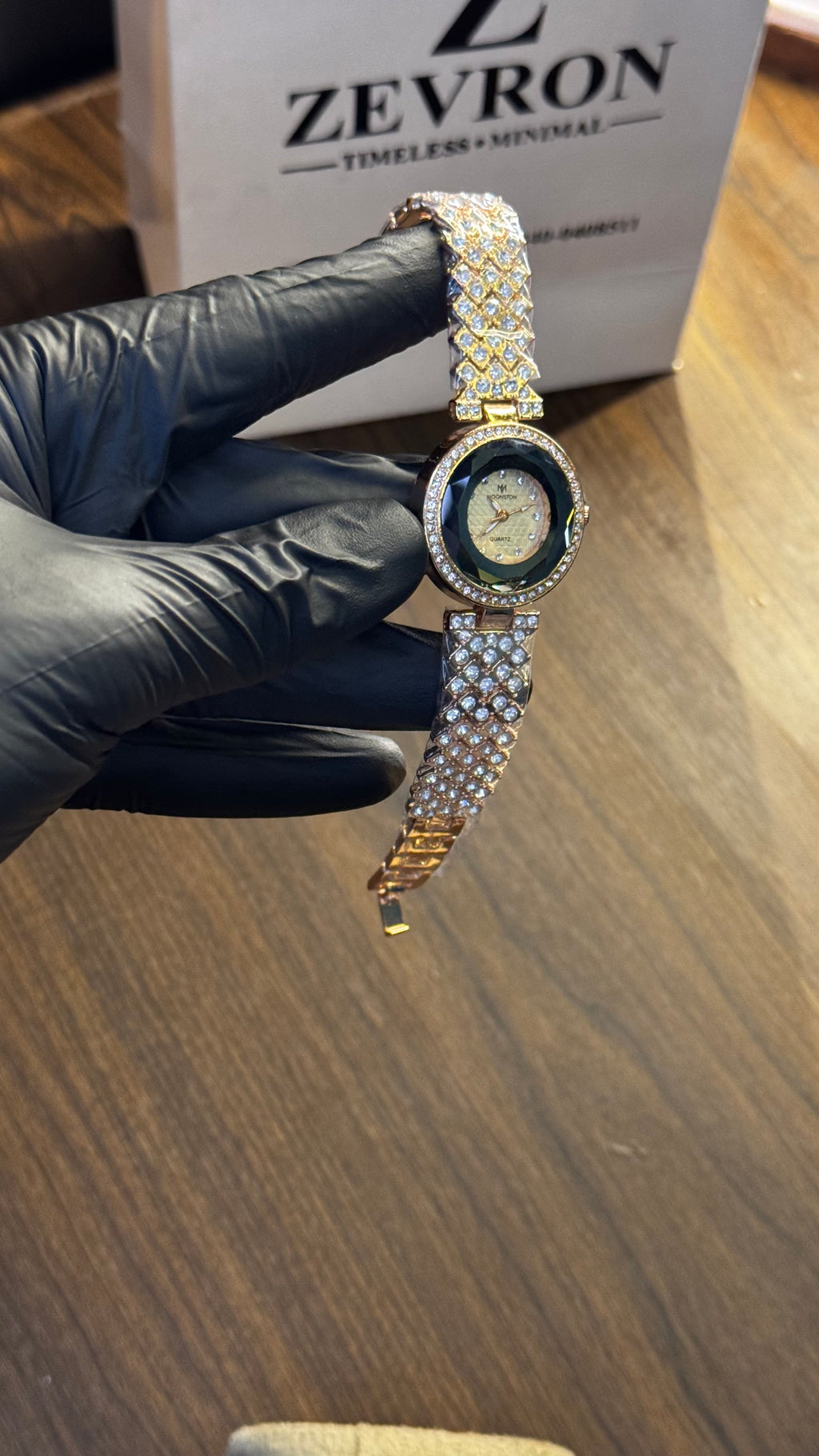 Rose Gold Blue Dial Watch