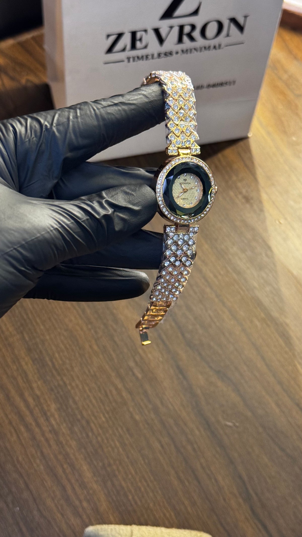 Rose Gold Blue Dial Watch