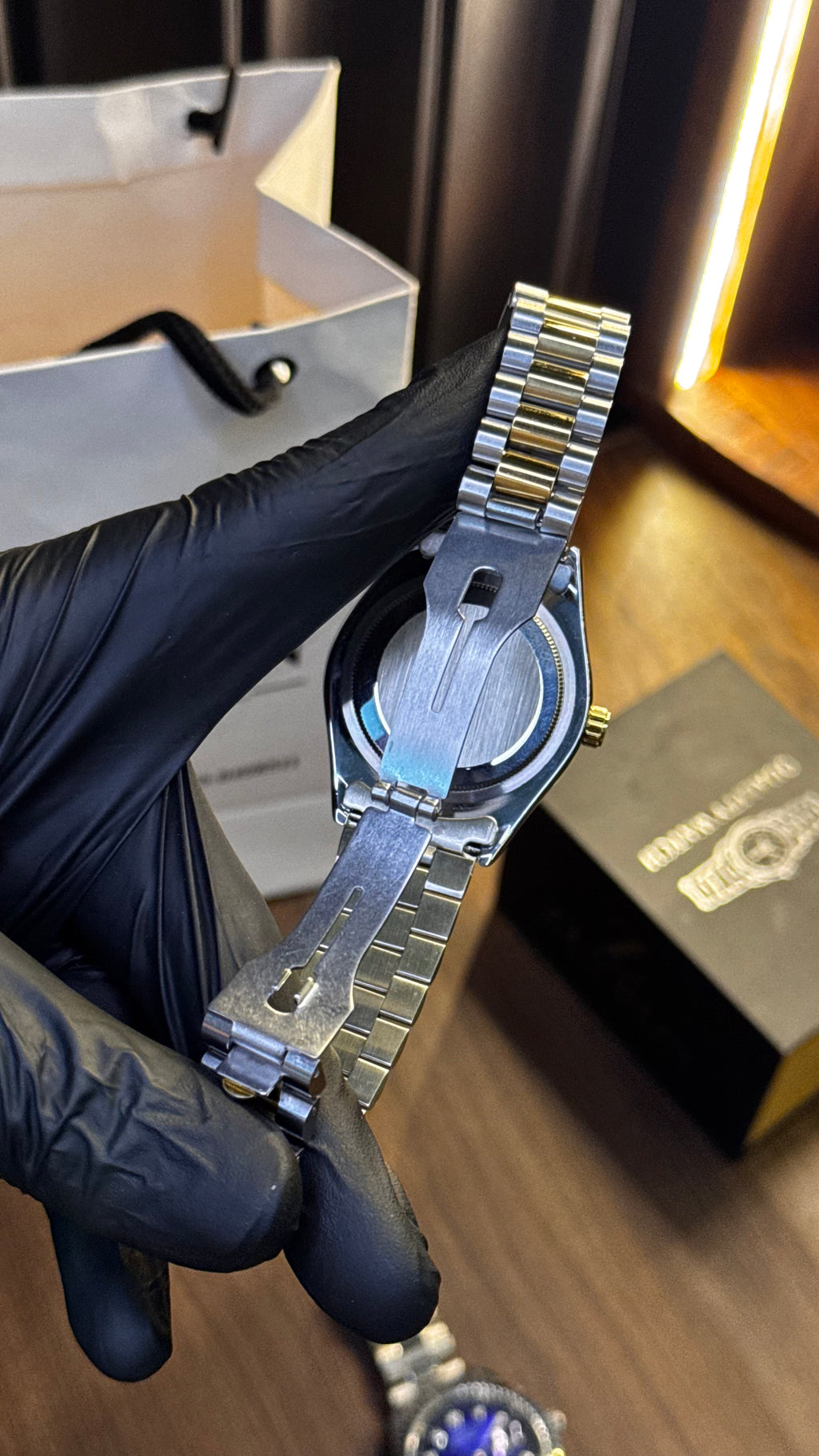 Rolex Day-Date Arabic Numeral Watch — Smoke Grey Dial