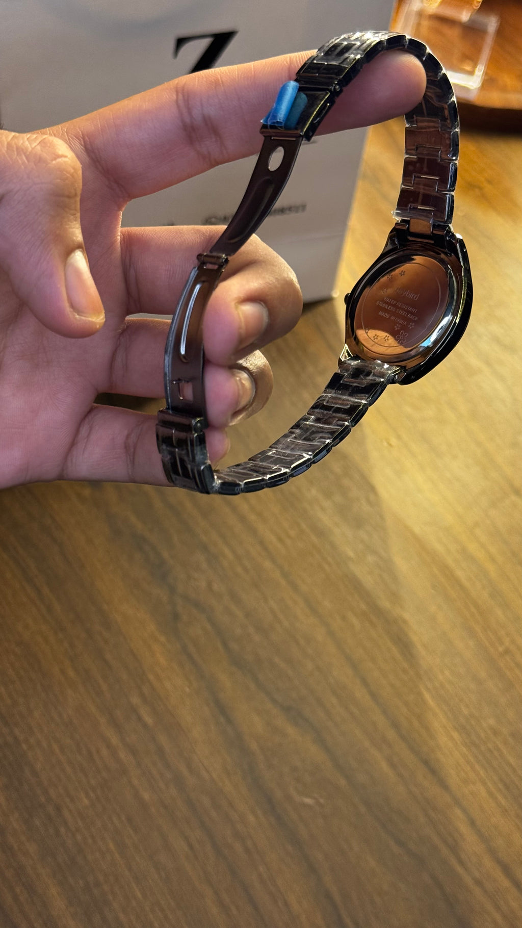 Black Blue Dial Watch