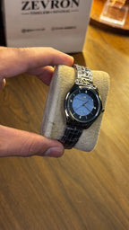 Black Blue Dial Watch