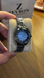 Black Blue Dial Watch